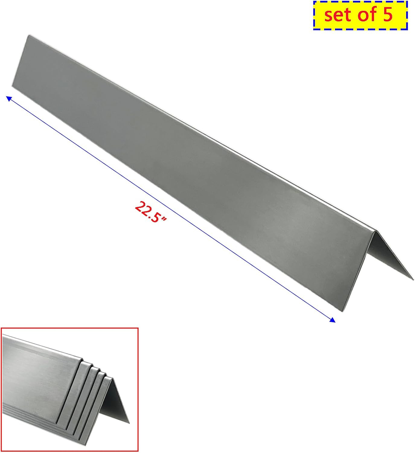 22.5 Stainless Steel Flavorizer Bars Replacement for Weber 7536 Spirit 300 E310