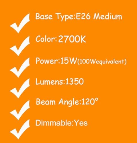 LED Flood Light 4 Pack, 100 Watt Equivalent, Soft White (2700K) 15W BR30