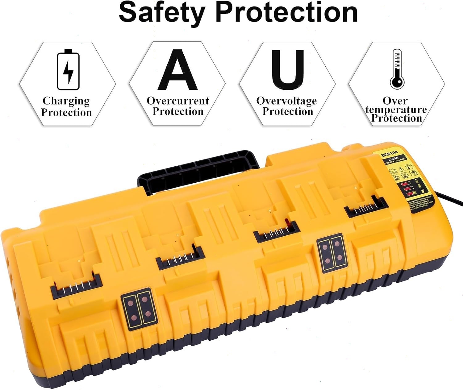 2Pack 12.0Ah For DeWalt 20V Max Lithium-Ion Battery AND Charger DCB206 DCB205