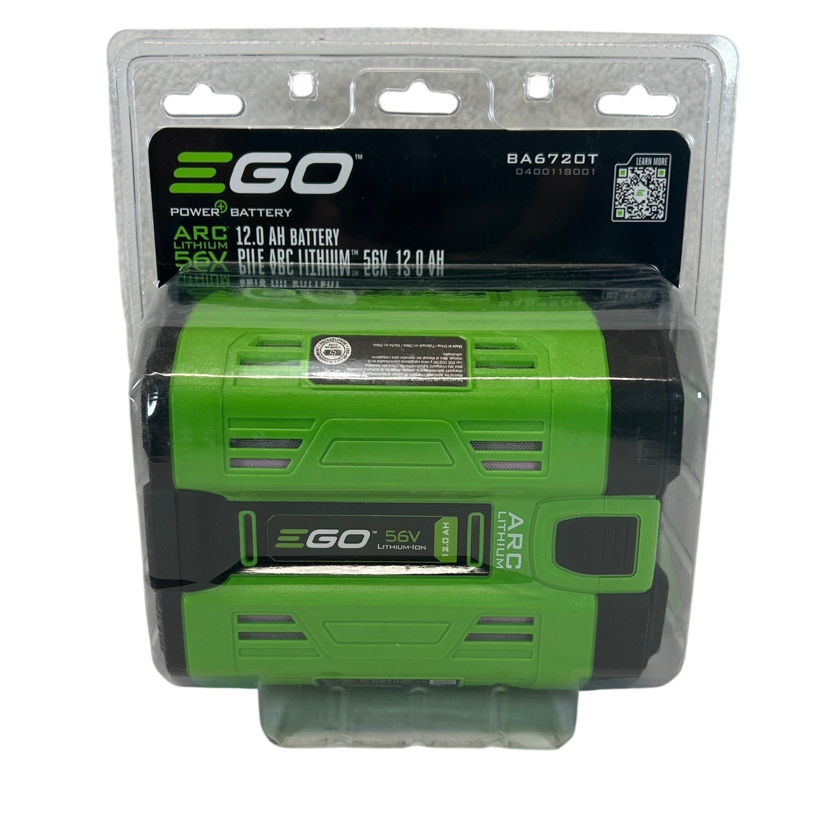 EGO Power+ BA6720T 56V 12.0 Ah ARC Lithium Battery New Sealed Fuel Gauge