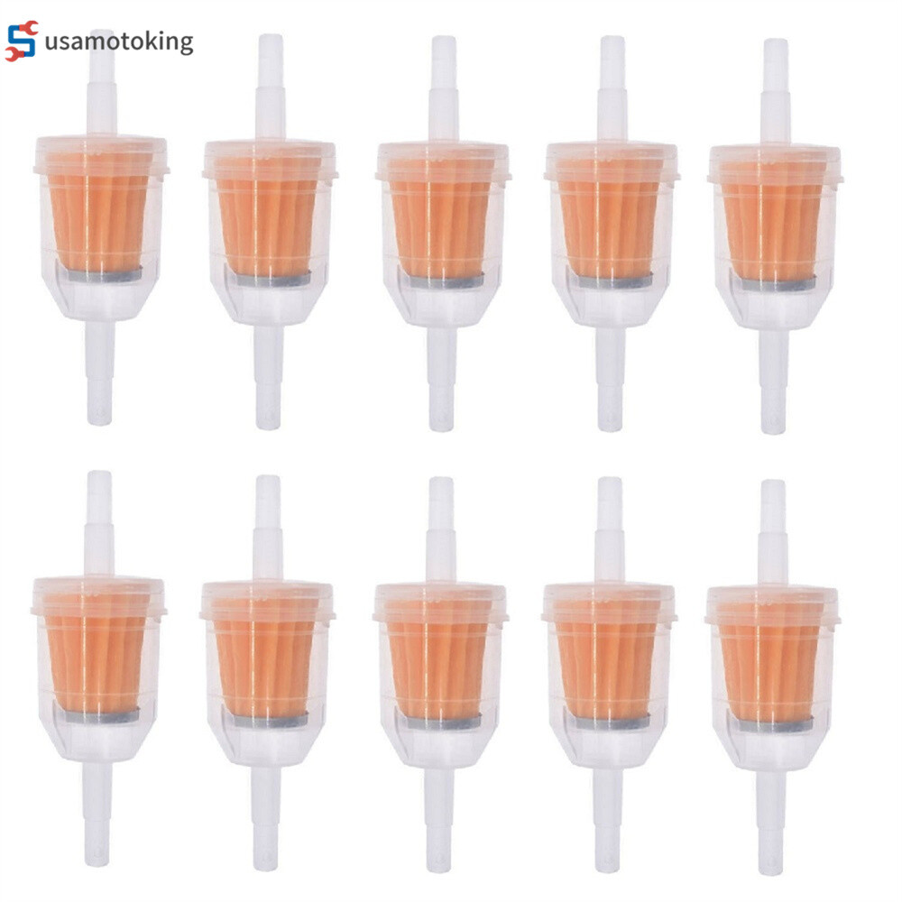 10Pcs 1/4″ 6mm/8mm Inline Gas Fuel Filter For Engine Lawn Garden Mower Kohler