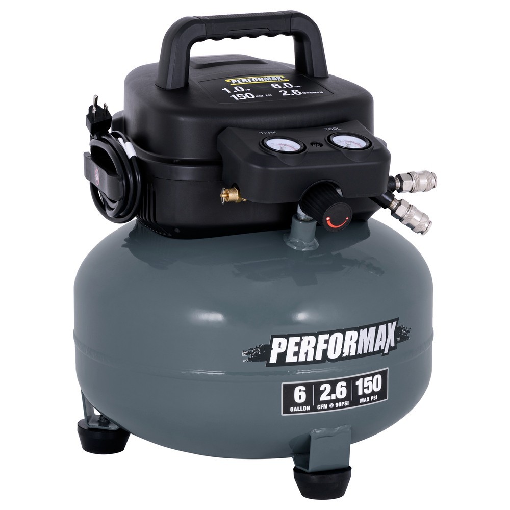 Performax 6 Gallon 150 PSI Portable Electric Pancake Air Compressor