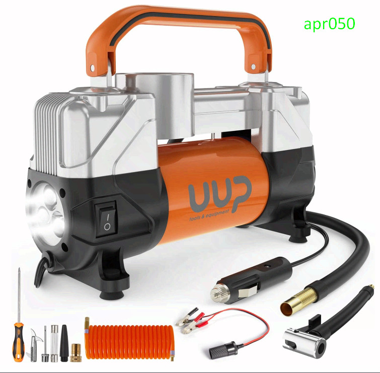Tire Inflator 150PSI 12V Double Cylinder Portable Air Pump w LED for Car SUV Tru