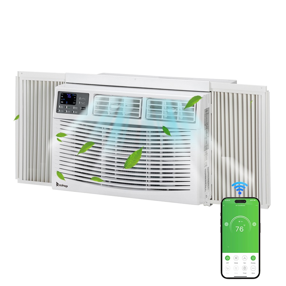 14000 BTU 115V Window Air Conditioner w/Remote Control & LED Digital Panel, Wifi