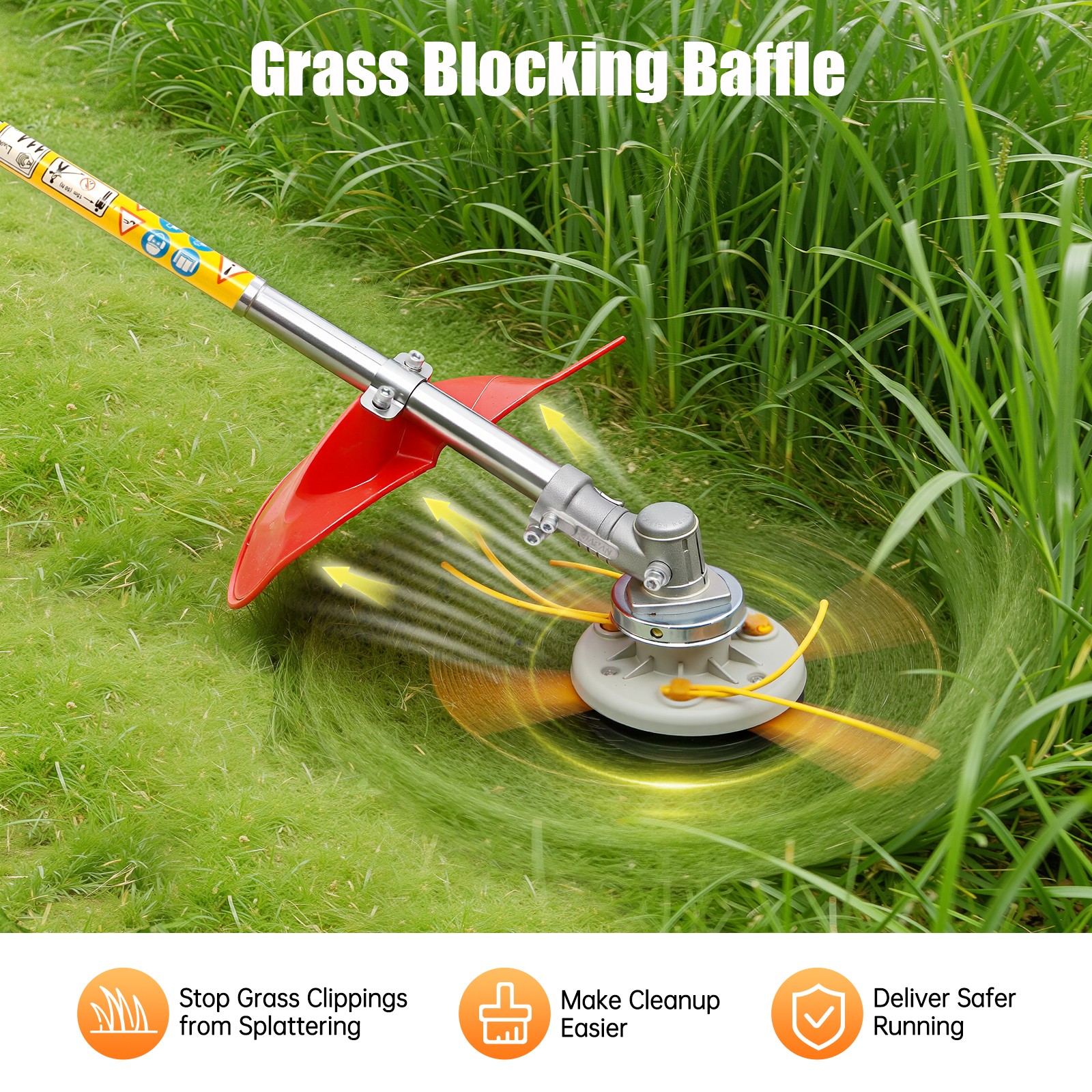 35.88CC 4 Stroke Gas String Weed Trimmer Weed Eater Weed Wacker Grass Cutter