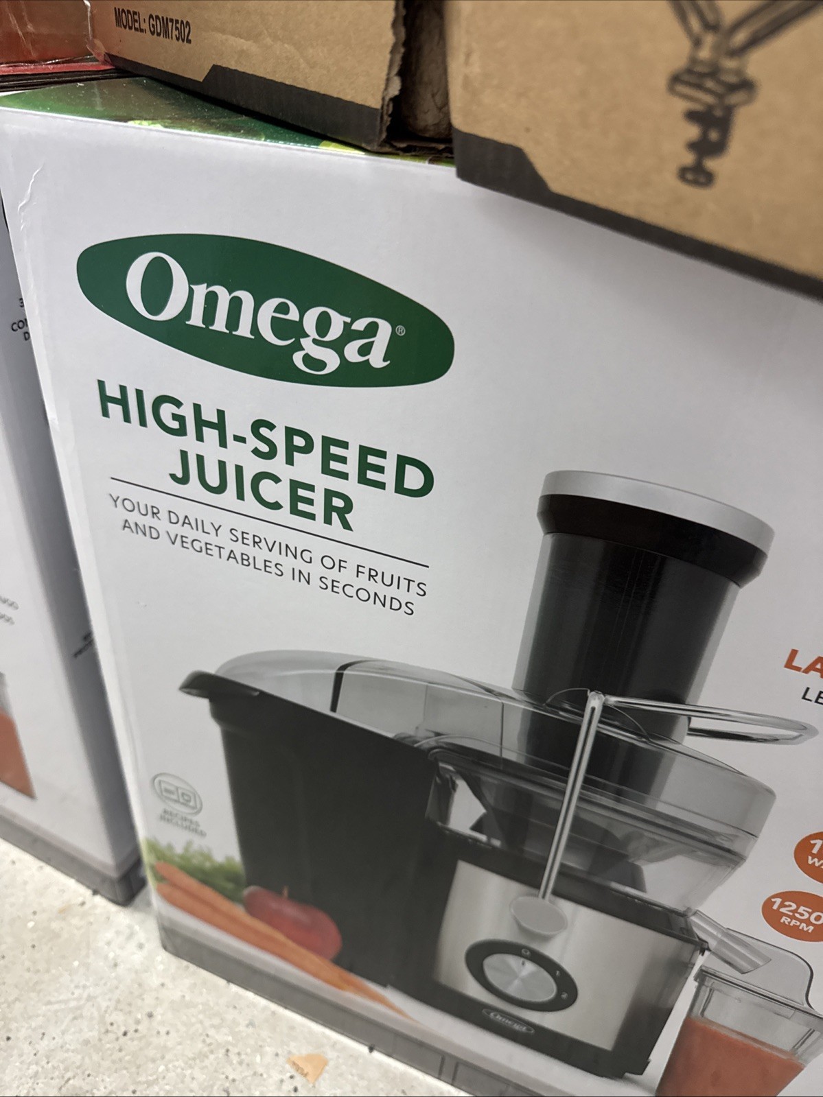 Omega Extra Large Chute High Speed Stainless Steel Centrifugal Juicer