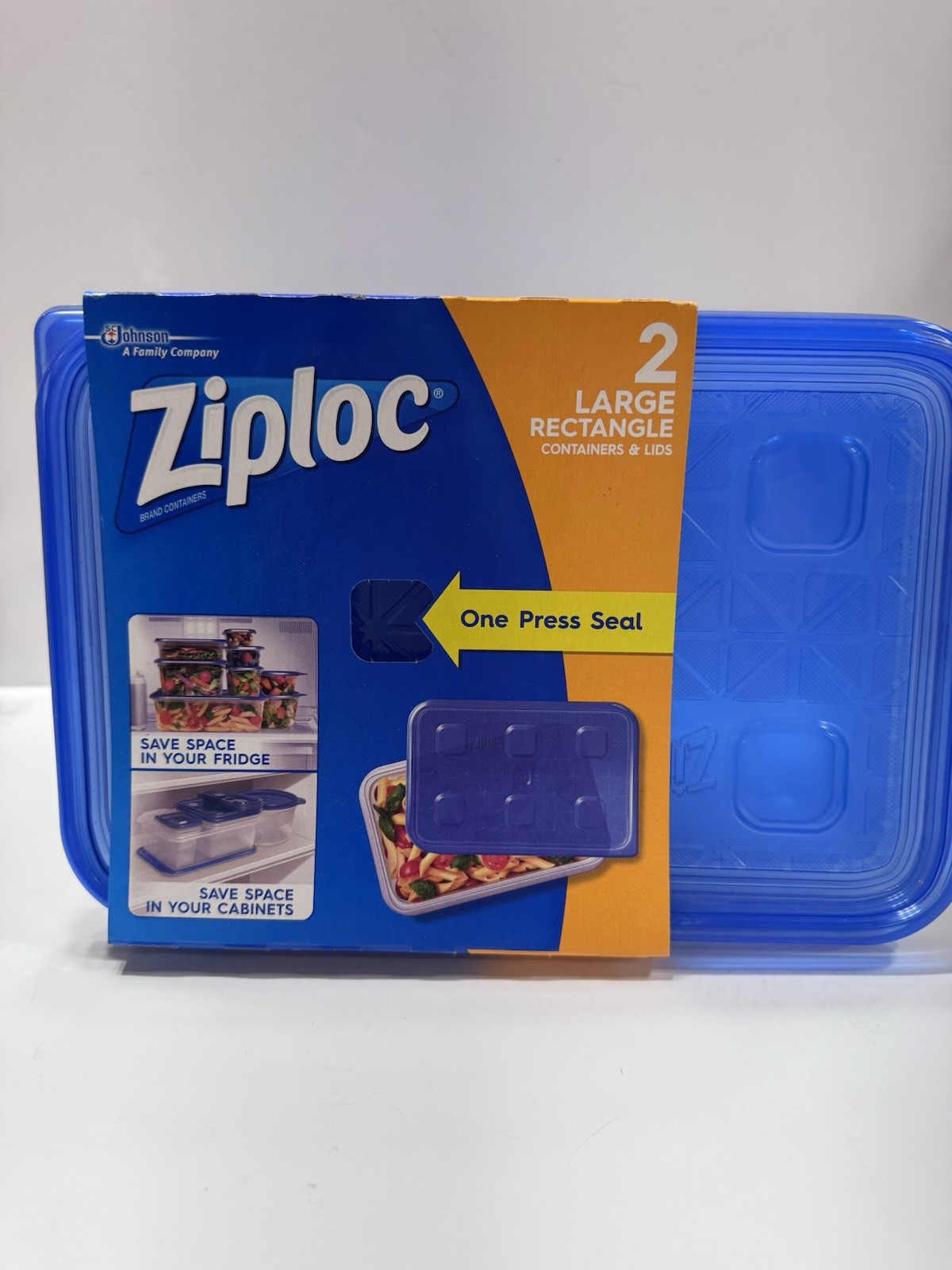 9 SETS Ziploc One Press Seal Large Rectangle/ Med Square/ Sm Square Containers