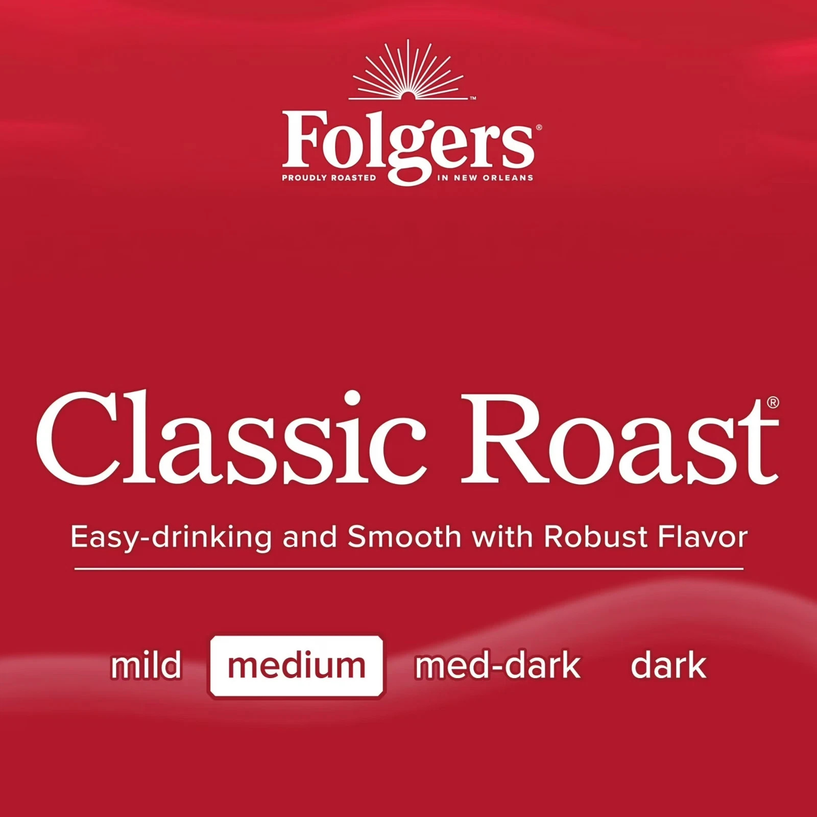 Folgers Classic Roast Ground Coffee, Medium Roast, 9.6 oz Canister,,