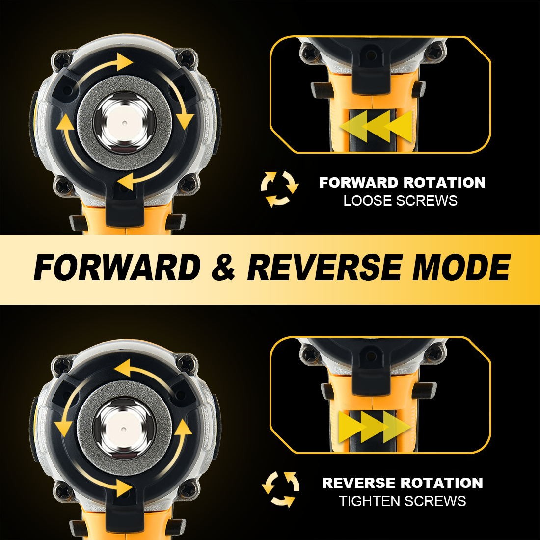 For Dewalt 20V Battery Cordless Impact Wrench 1/2″ Brushless Bare Tool Only