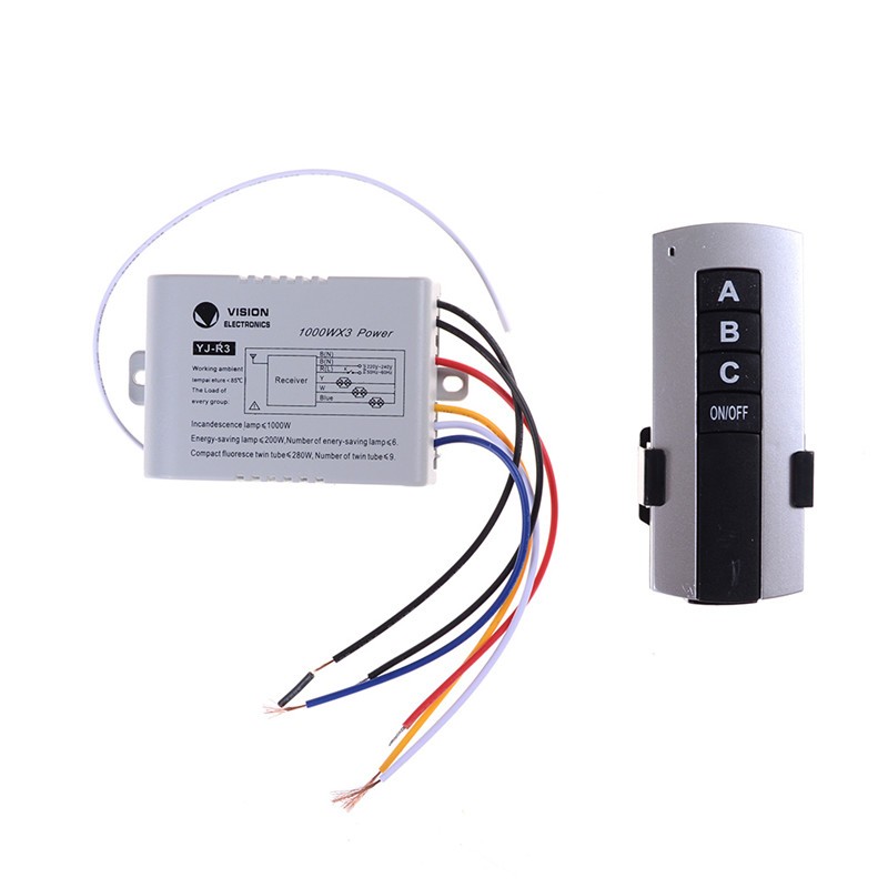 3 Channel Wireless Remote Control Switch Digital Remote Control Switch P D.qhk