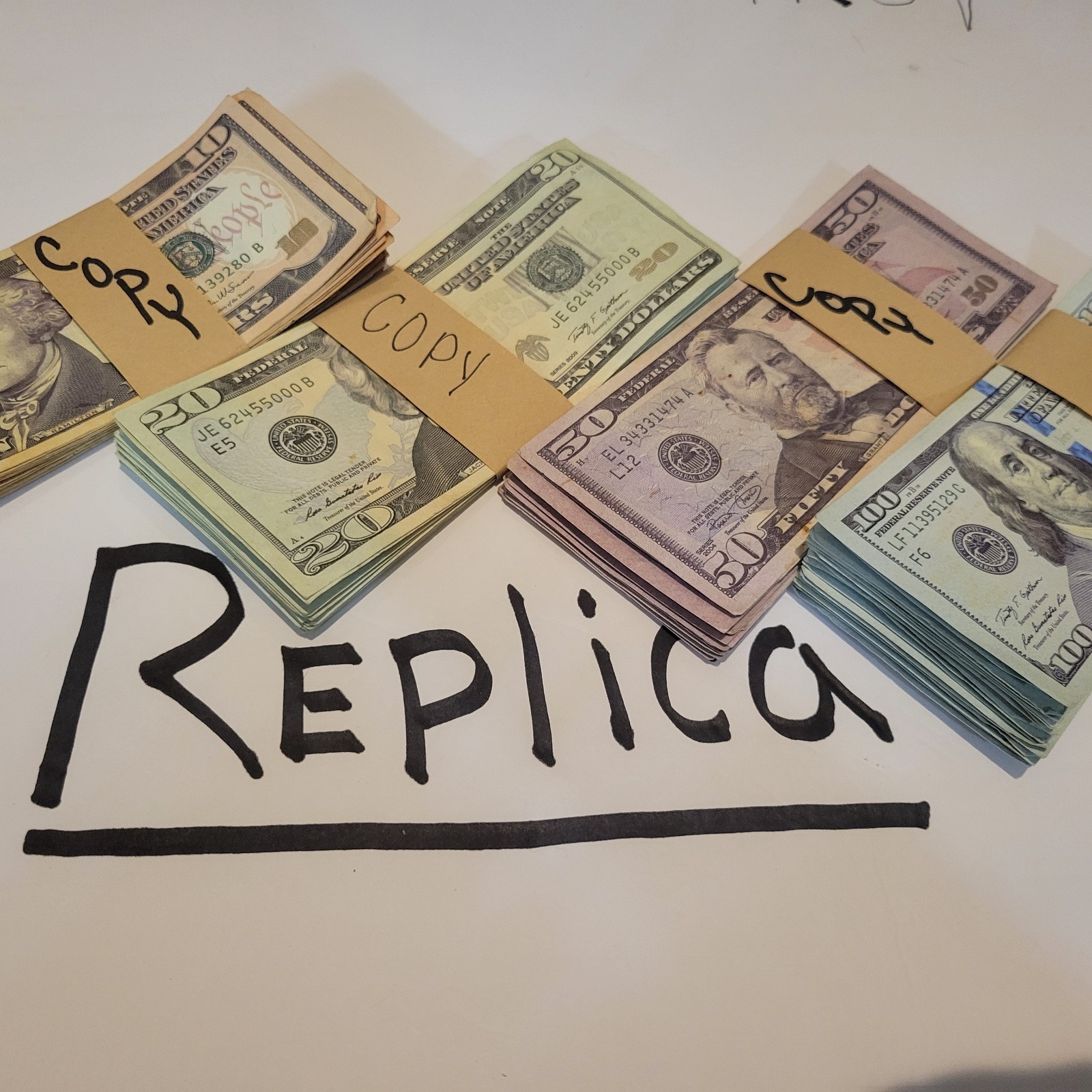 Best Replica AGED $10,$20,$50&$100 Bill* 25 ea (100 Total)/ REPLICA