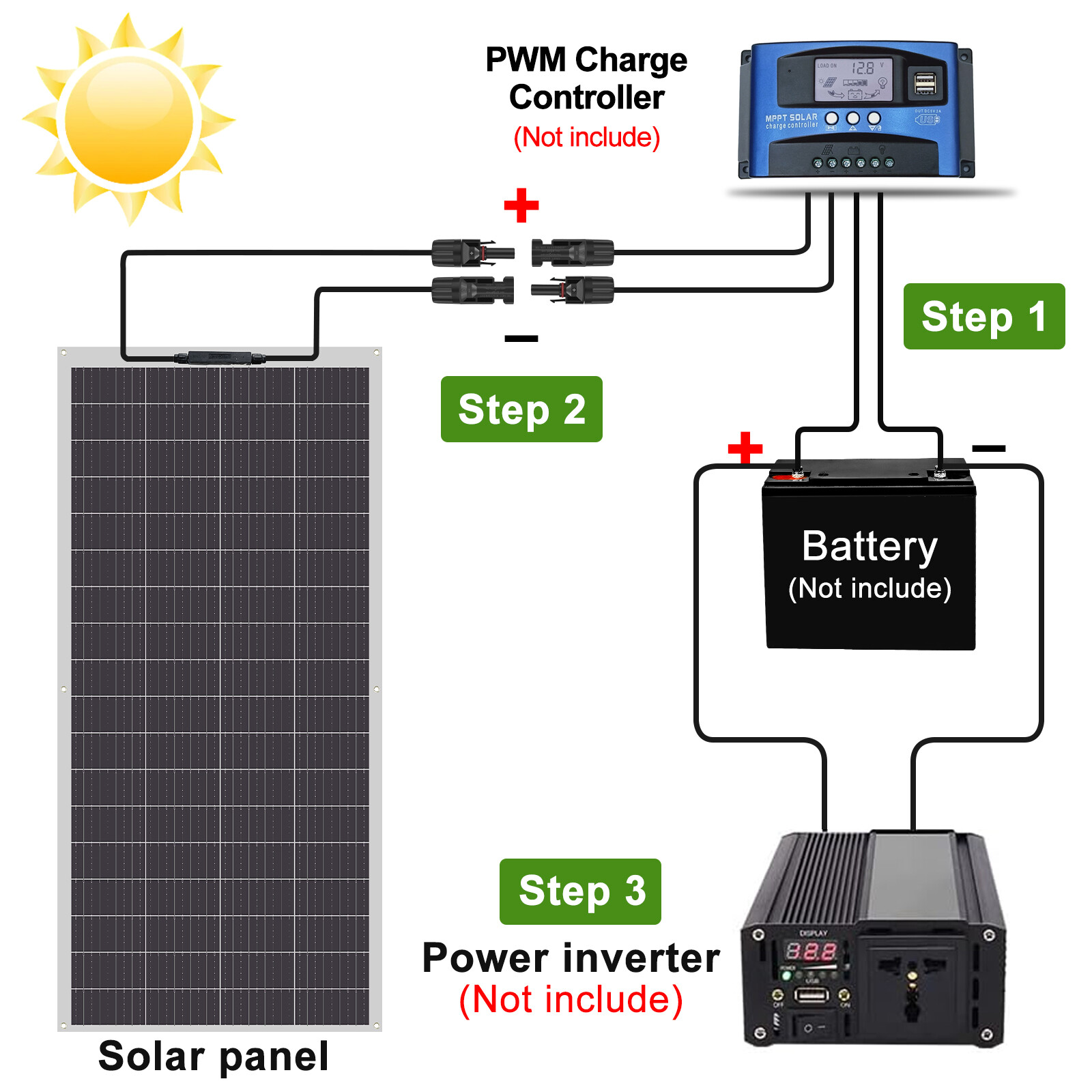 300W Flexible Solar Panel Mono 12V Portable Power Camping Home RV Battery Charge