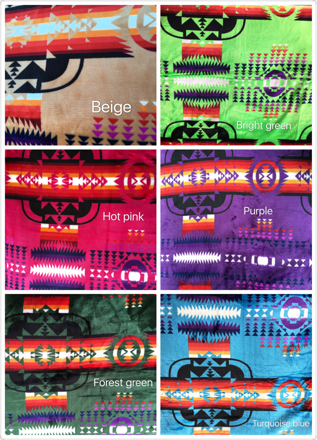 wholesale western fleece blanket native design