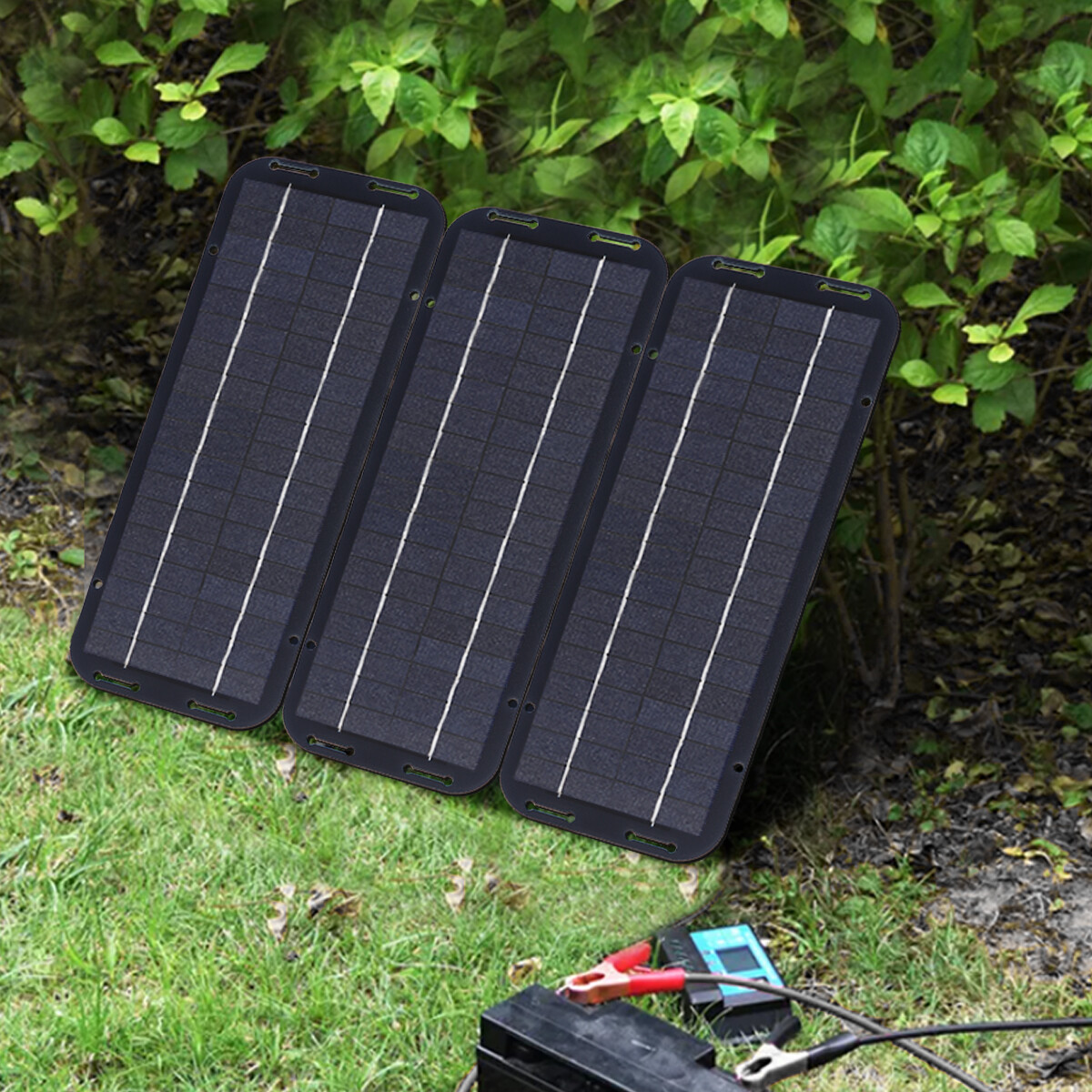 60W Solar Panel 12V Trickle Charger Battery Charger Kit Maintainer Boat Car RV