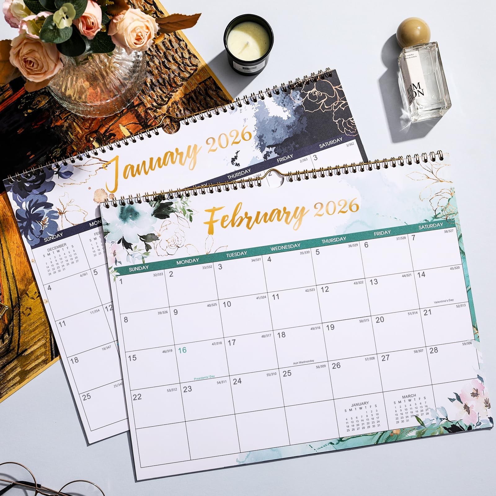 2026 Wall Calendar – 12 Months Calendar from Jan. 2026 – Dec. 2026, 14.8″ x 1…