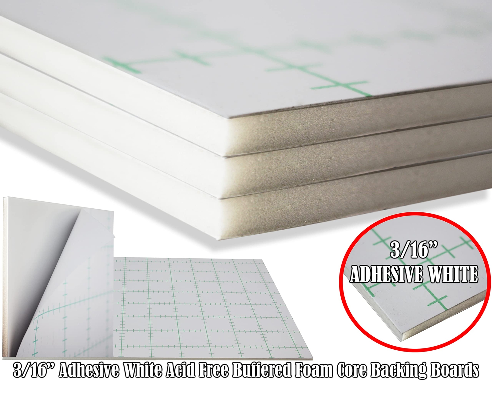 White Adhesive Foam Core Boards 16×20 20×30 24×36 30×40 32×40 Poster Backing