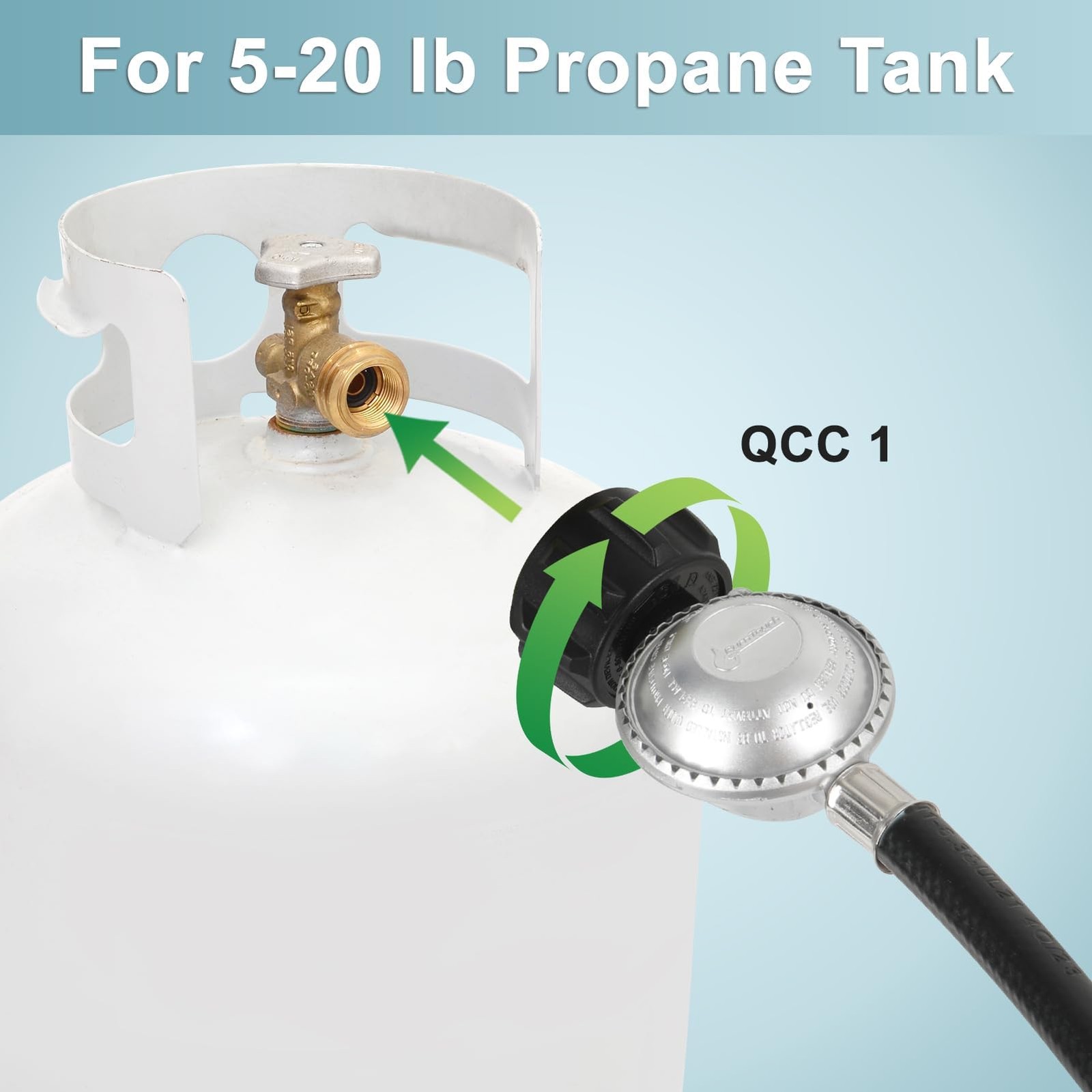 6FT Propane Regulator Hose with Adapter for Blackstone 17″ and 22″ Griddle