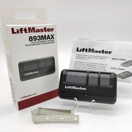 50 Pack 893MAX LiftMaster OEM 3 Button Remote Control Garage Door Opener