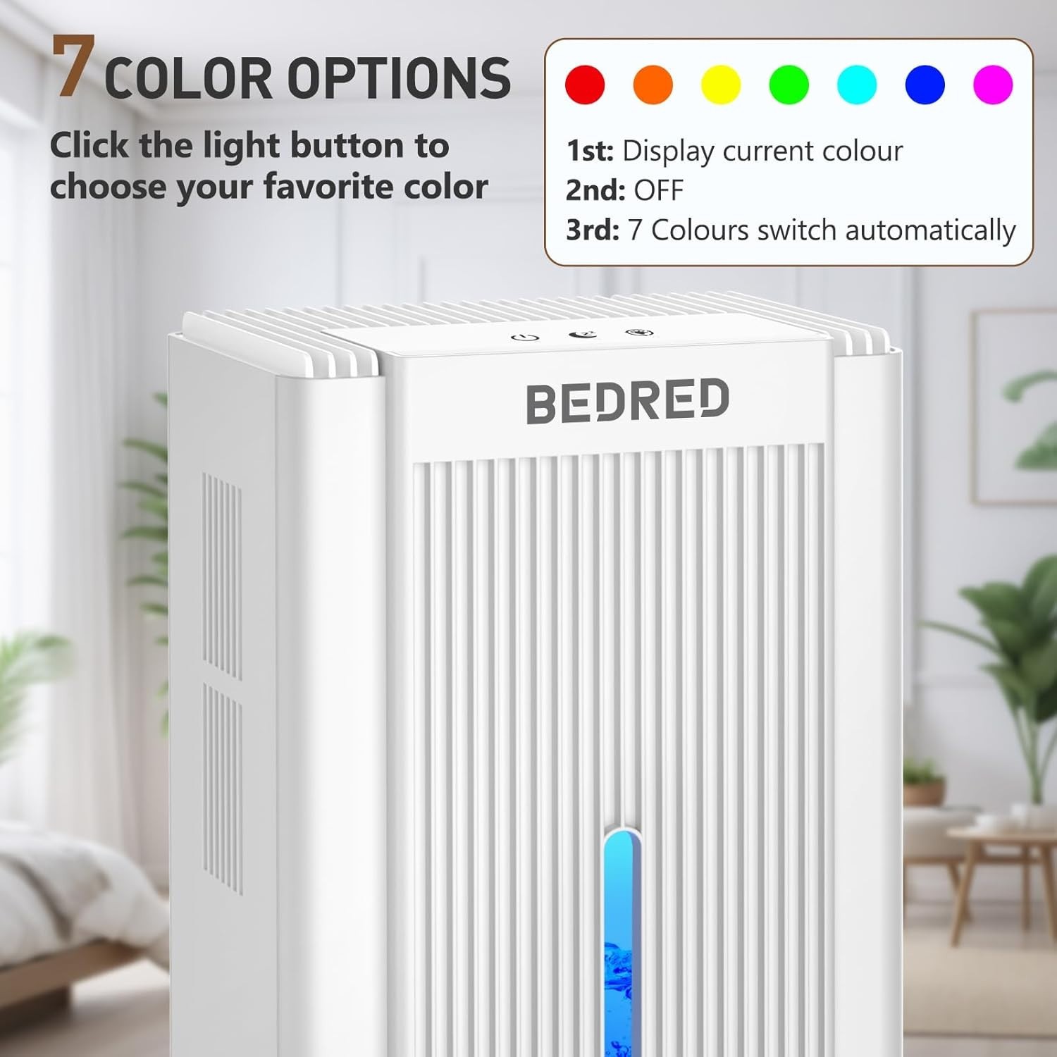 Dehumidifier, 95OZ Dehumidifier for Home 1000 Sq.Ft – Quiet with Auto Shut Off &