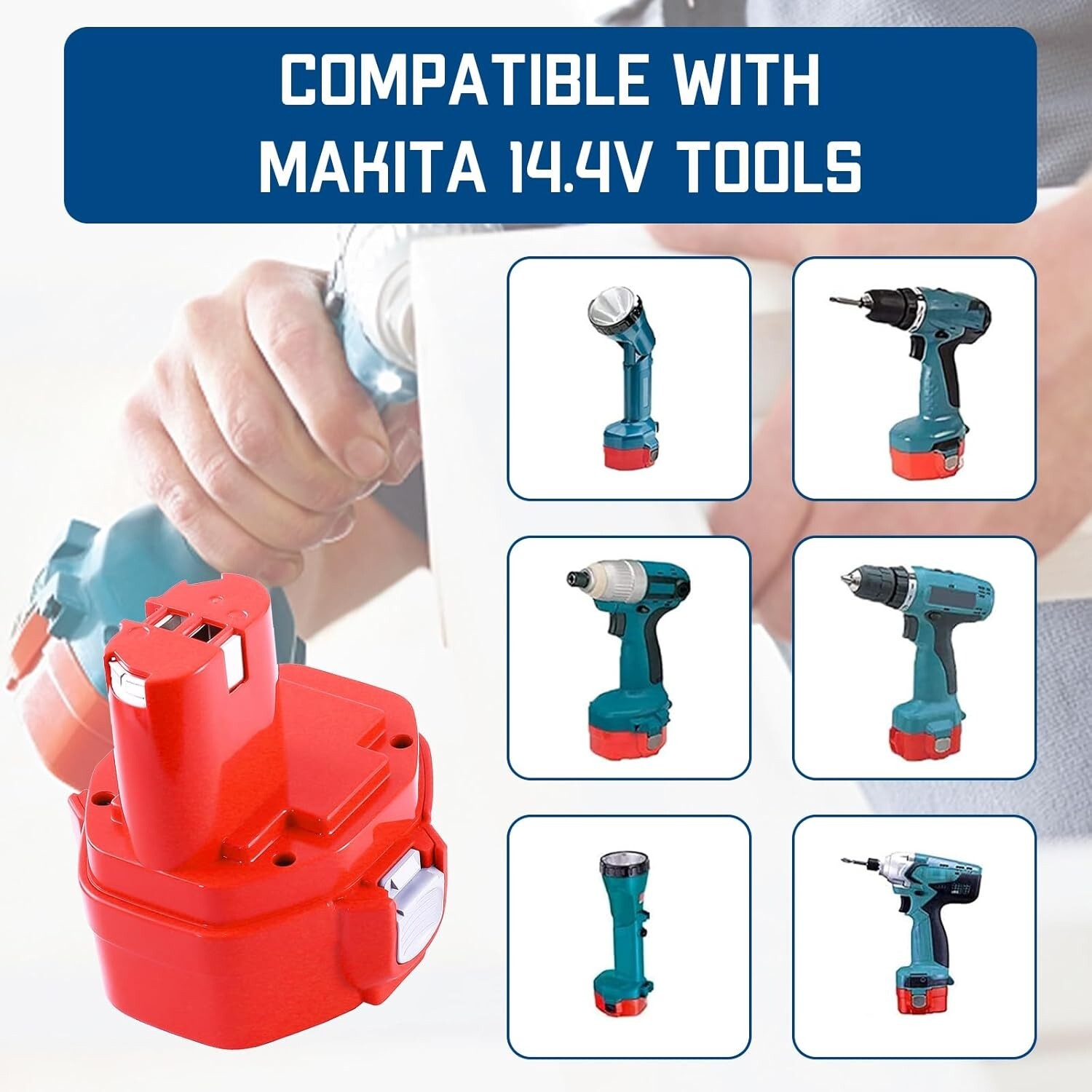 2Pack 14.4 VOLT BATTERY For MAKITA 1433 1434 1435 1420 1422 1435F 14.4V Cordless