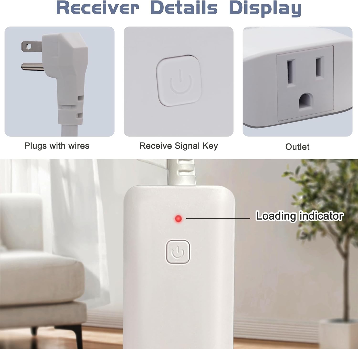 Wireless Thermostat Outlet Digital Remote Control 1800W for Heating Cooling