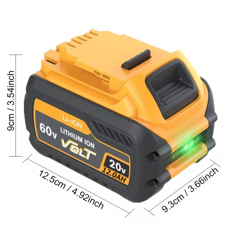 1Pack 12.0Ah DCB609-2 For DEWALT DCB615 20V/60V MAX Li-Ion Battery DCB609