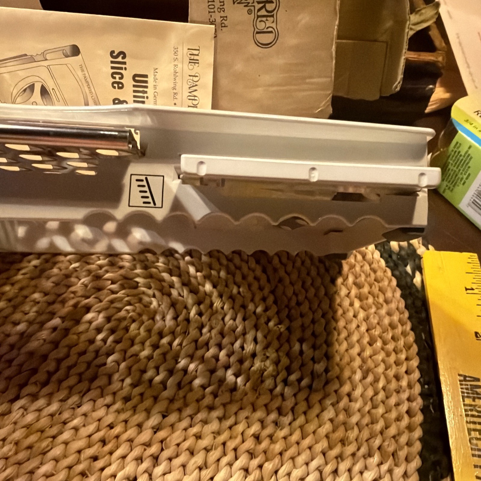 Vintage Pampered Chef Ultimate Slice & Grate #1085 Mandoline Set w Box & Manual
