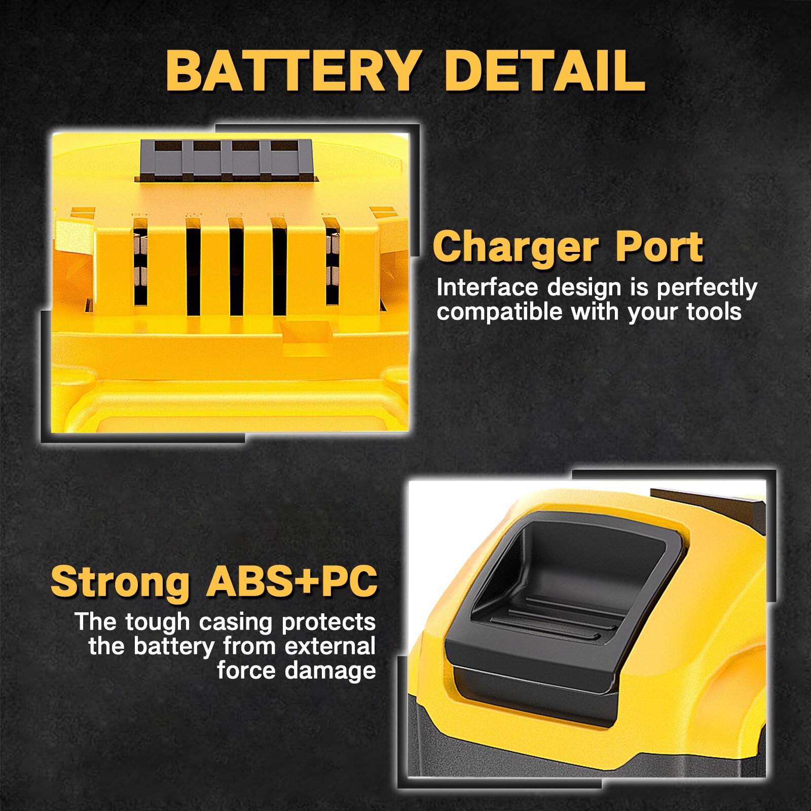2Pack 20V 8.0AH Lithium Ion Battery For DeWalt 20 Volt Max XR DCB206-2 DCB205-2