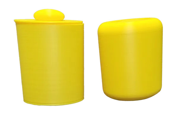 Yellow Bathroom Decor Set/Wastebasket/Toothbrush Holder/Teens/Adults/Home Decor