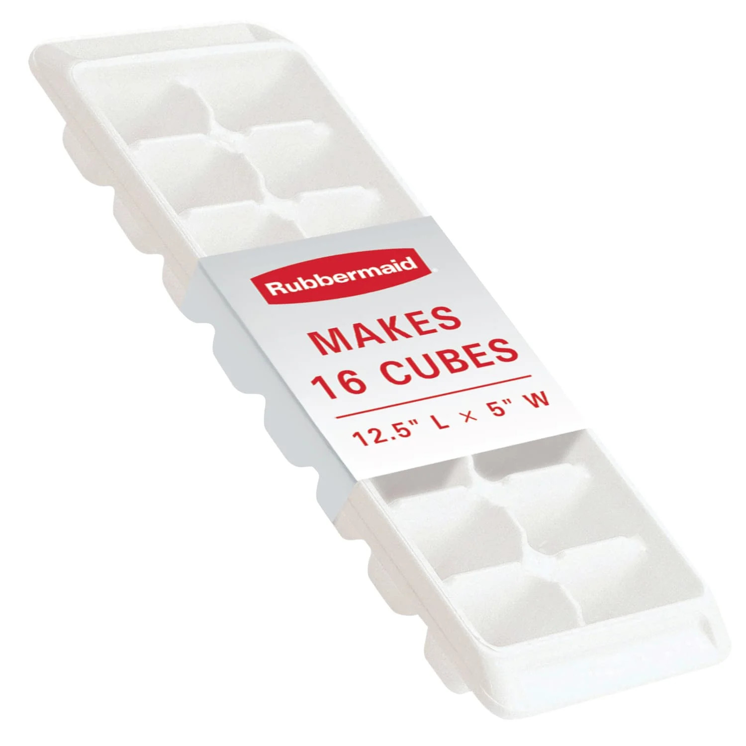 Rubbermaid Ice Cube Tray 2 Pack White Rectangular