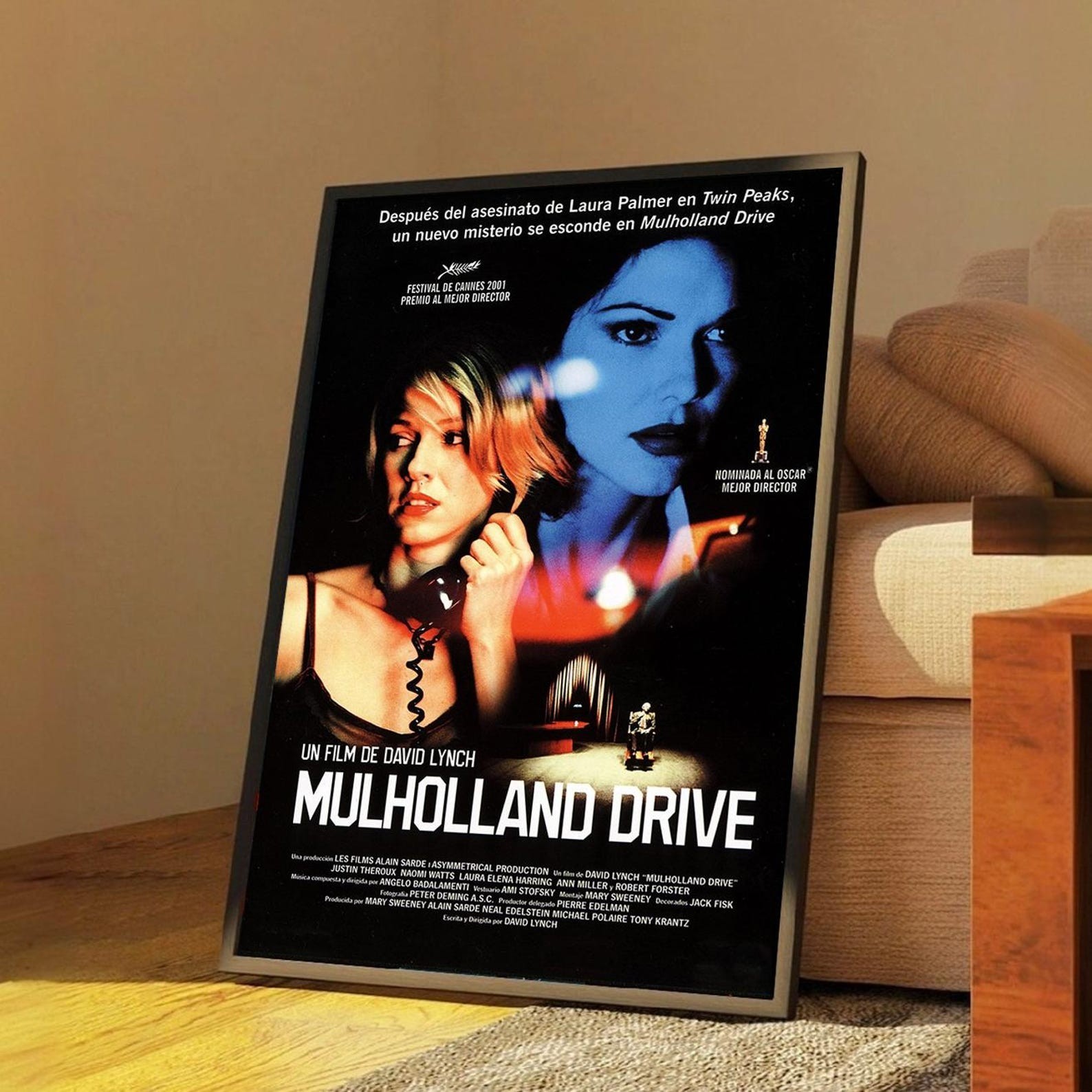 Mulholland Drive Movie Poster, Classic Film Wall Art, Retro Cinema Print