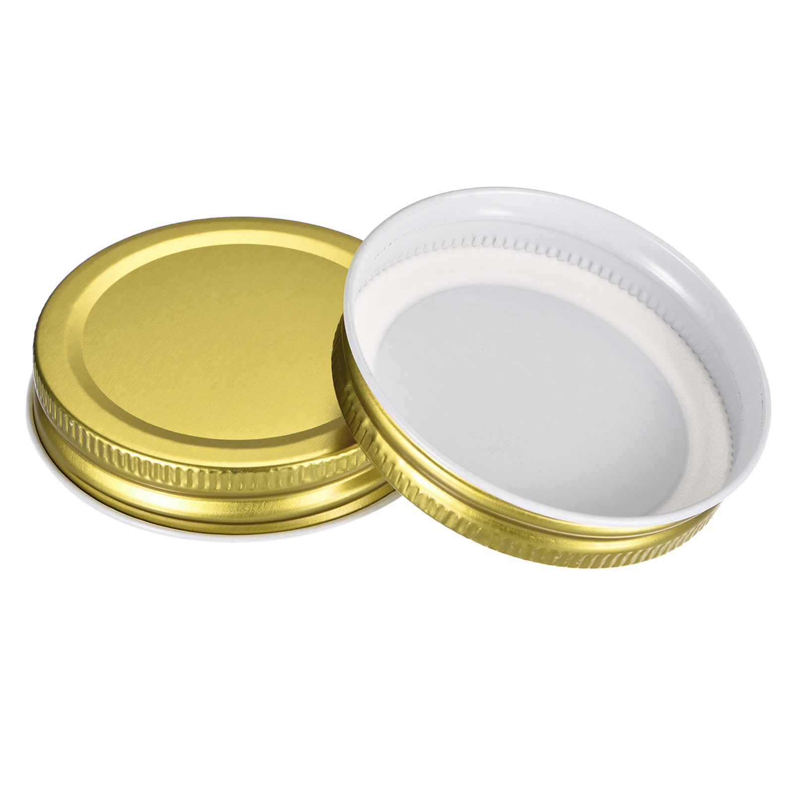12Pcs Mason Jar Lids Tinplate Canning Lids Regular Mouth Leak Proof Gold