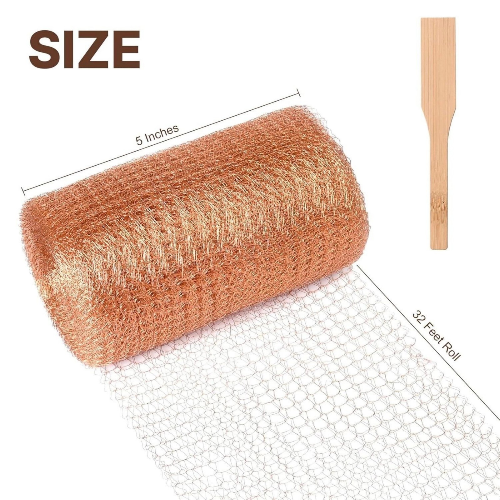 5inch x 32feet Rustproof Copper Mesh Roll – Rodent & Pest Prevention