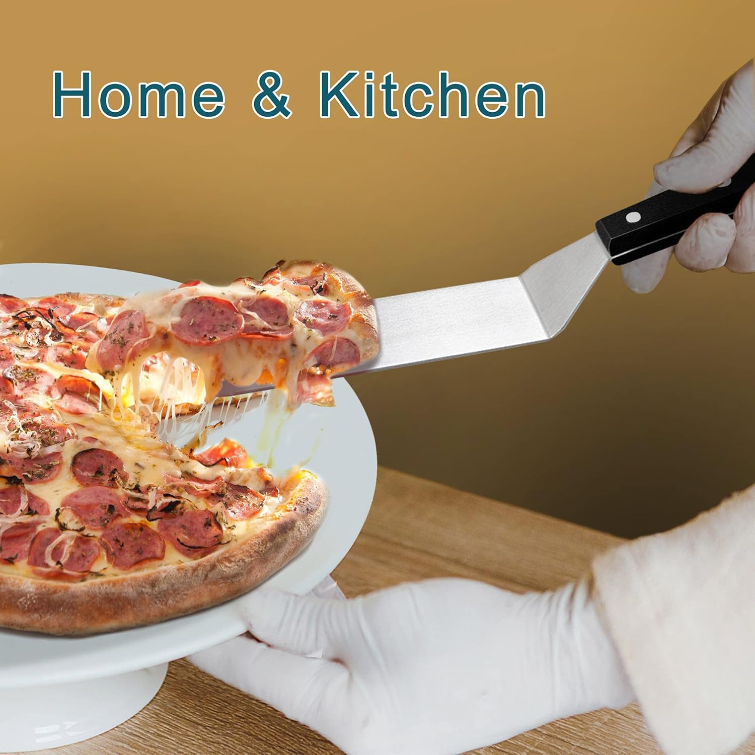 2Pcs Long Narrow Metal Spatula Set, Stainless Steel Turner Flipper for Flat Top