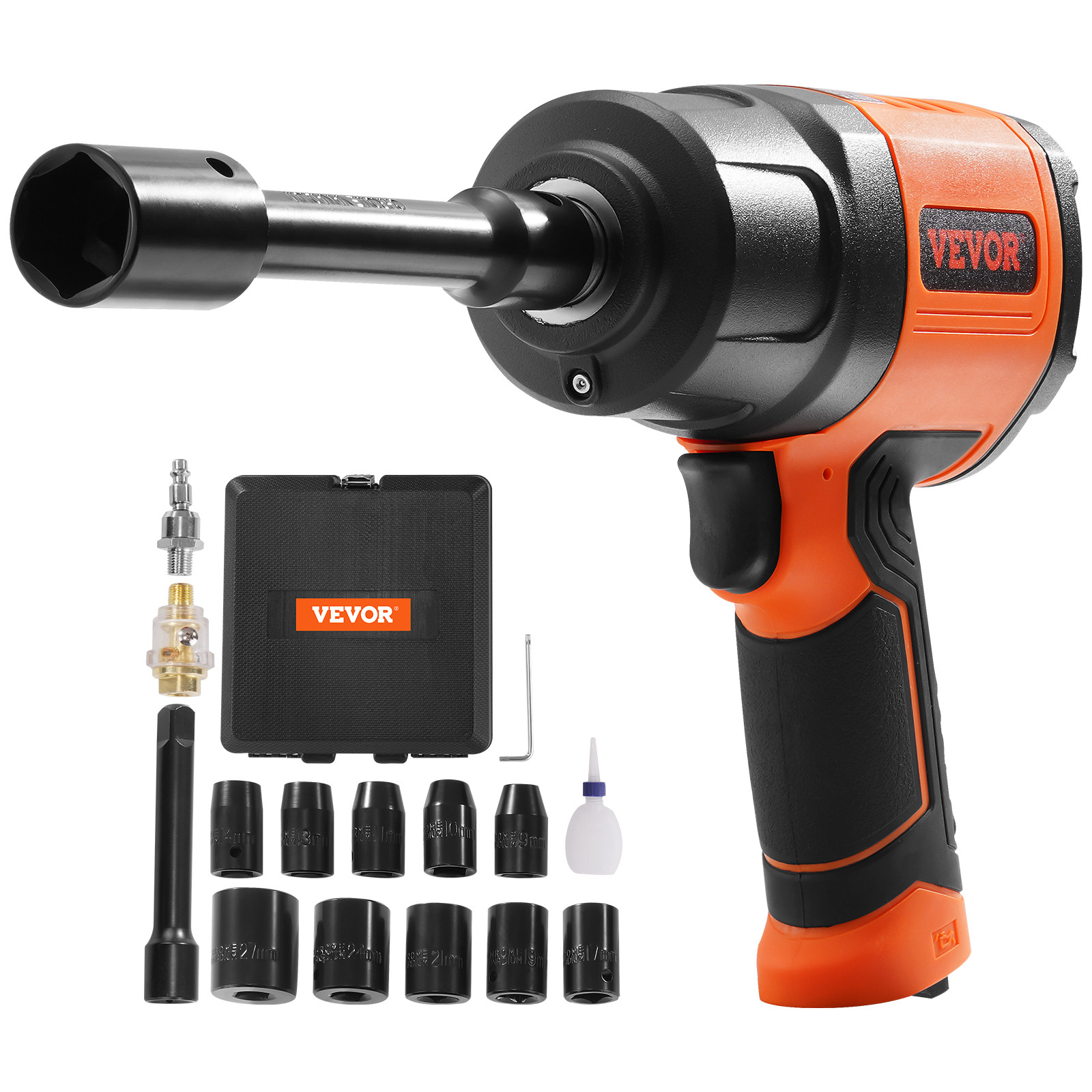 VEVOR Air Impact Wrench 1/2″ Square Drive 1400ft-lb Nut-busting Torque 90-120PSI