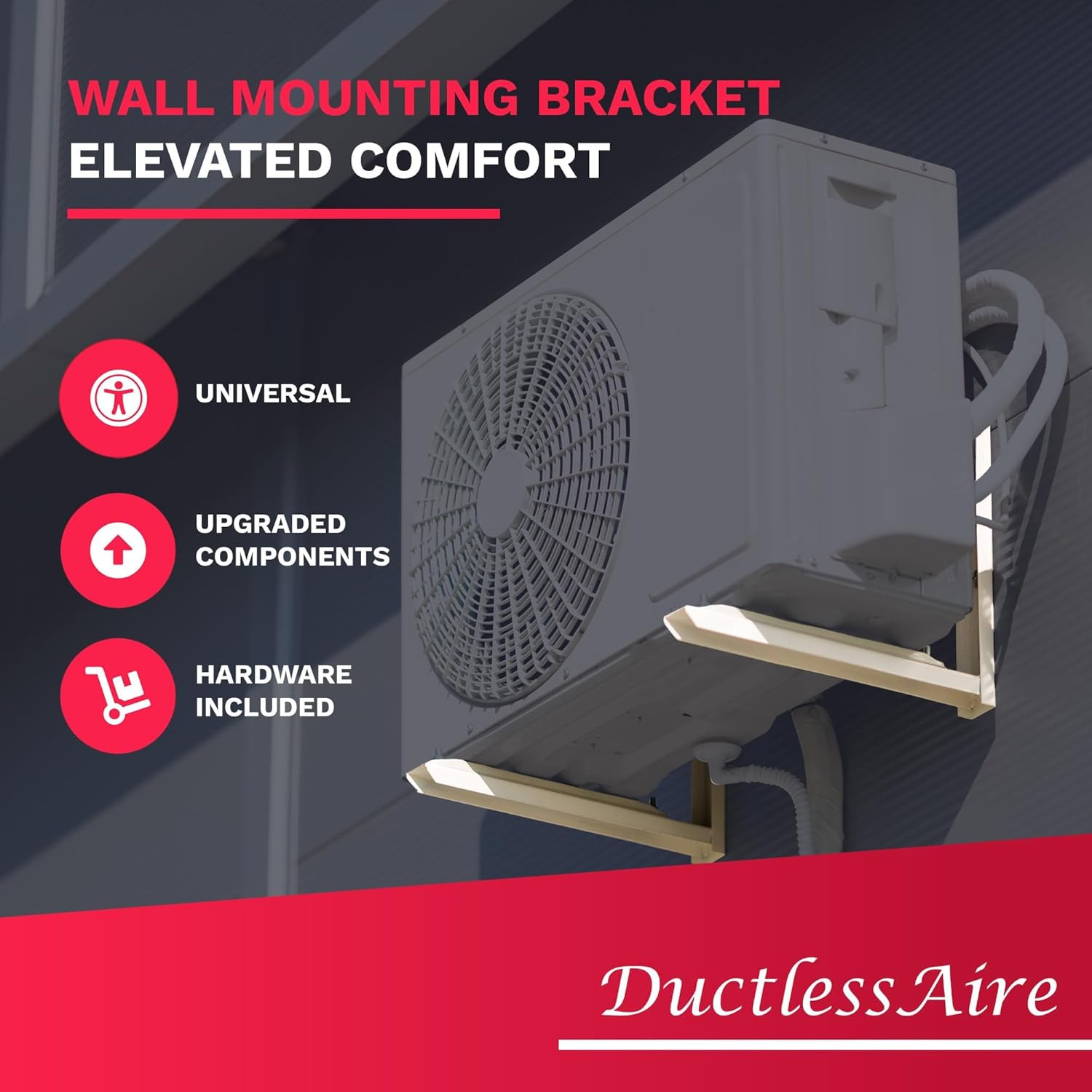 Ductlessaire Outdoor Wall Bracket – Mini Split Mounting Bracket – Ductless Air C