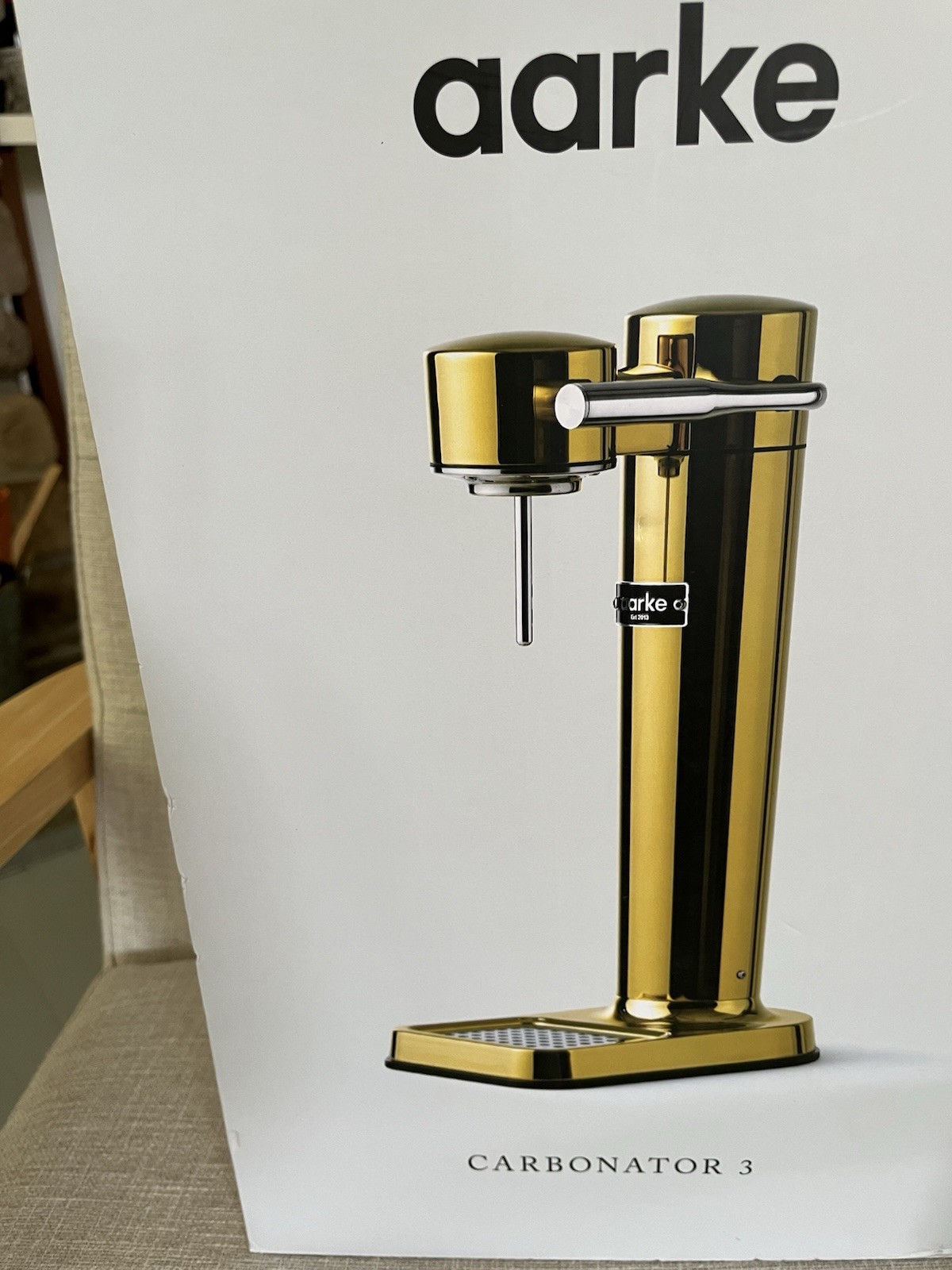 Aarke Carbonator Model AA-C3, Carbonator 3 W/ Tank NIB Gold (CO2 Not Included)