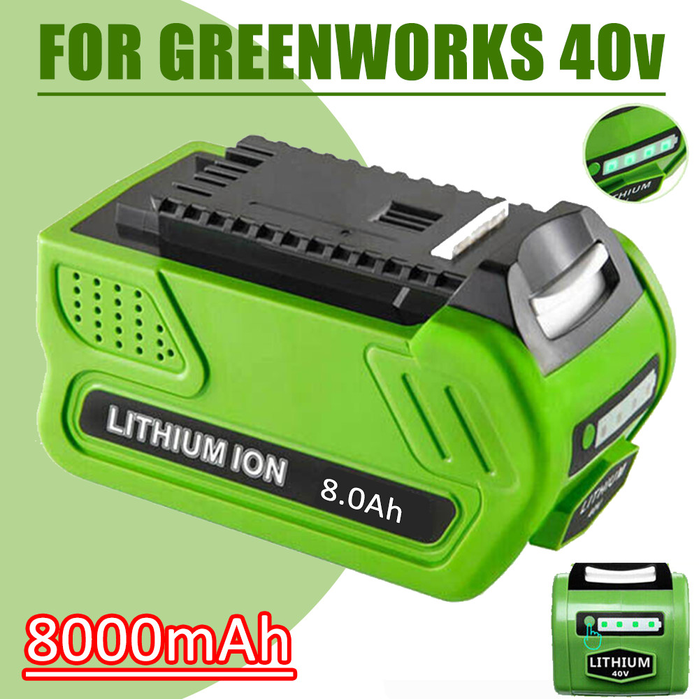 8.0Ah 40V 8000mAh Lithium Battery Tools for Greenworks G-MAX 29472 29462 29252