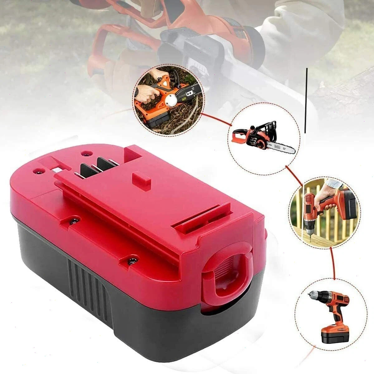 2Pack 18V for Black & Decker HPB18 18 Volt Battery/Charger HPB18-OPE 244760-00