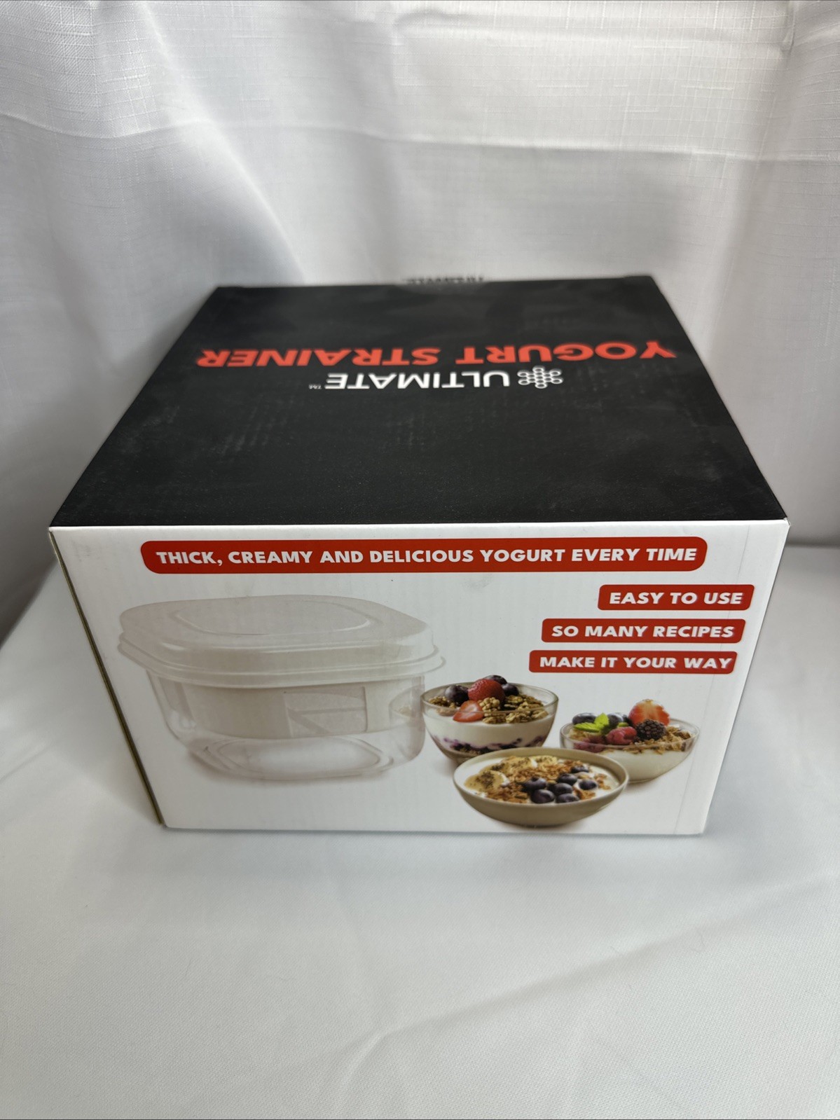 Ultimate Yogurt Strainer – Make Delicious, High Protein, Greek Yogurt – 2.3 Qt