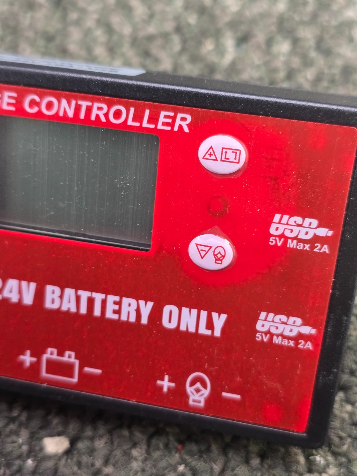 DOKIO SOLAR CHARGE CONTROLLER 24 VOLT BATTERY ONLY RED