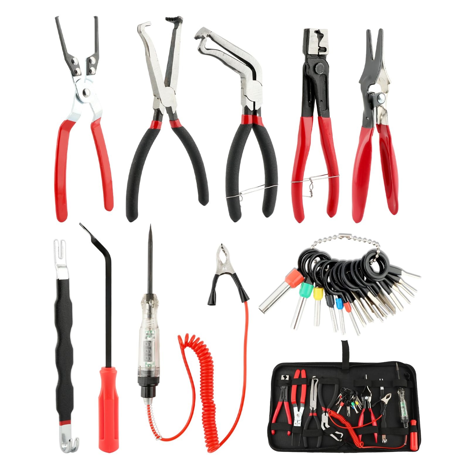 27PCS Automotive Electrical Disconnect Pliers Terminal Removal Tool Kit
