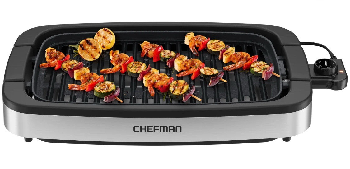 New NIB Chefman Smokeless Indoor Electric Grill Adjustable Temperature Control