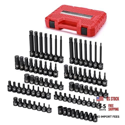3/8″ Drive Master Hex Bit Impact Socket Set, Solid One Piece Construction,