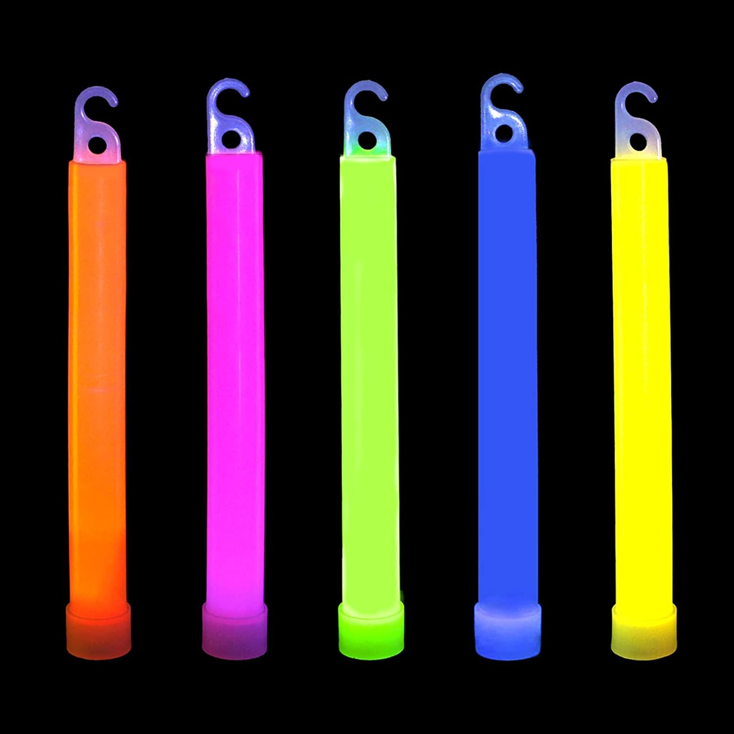 50 Pcs 6” Premium Glow Sticks Bulk – Ultra Bright Large Glow Necklaces