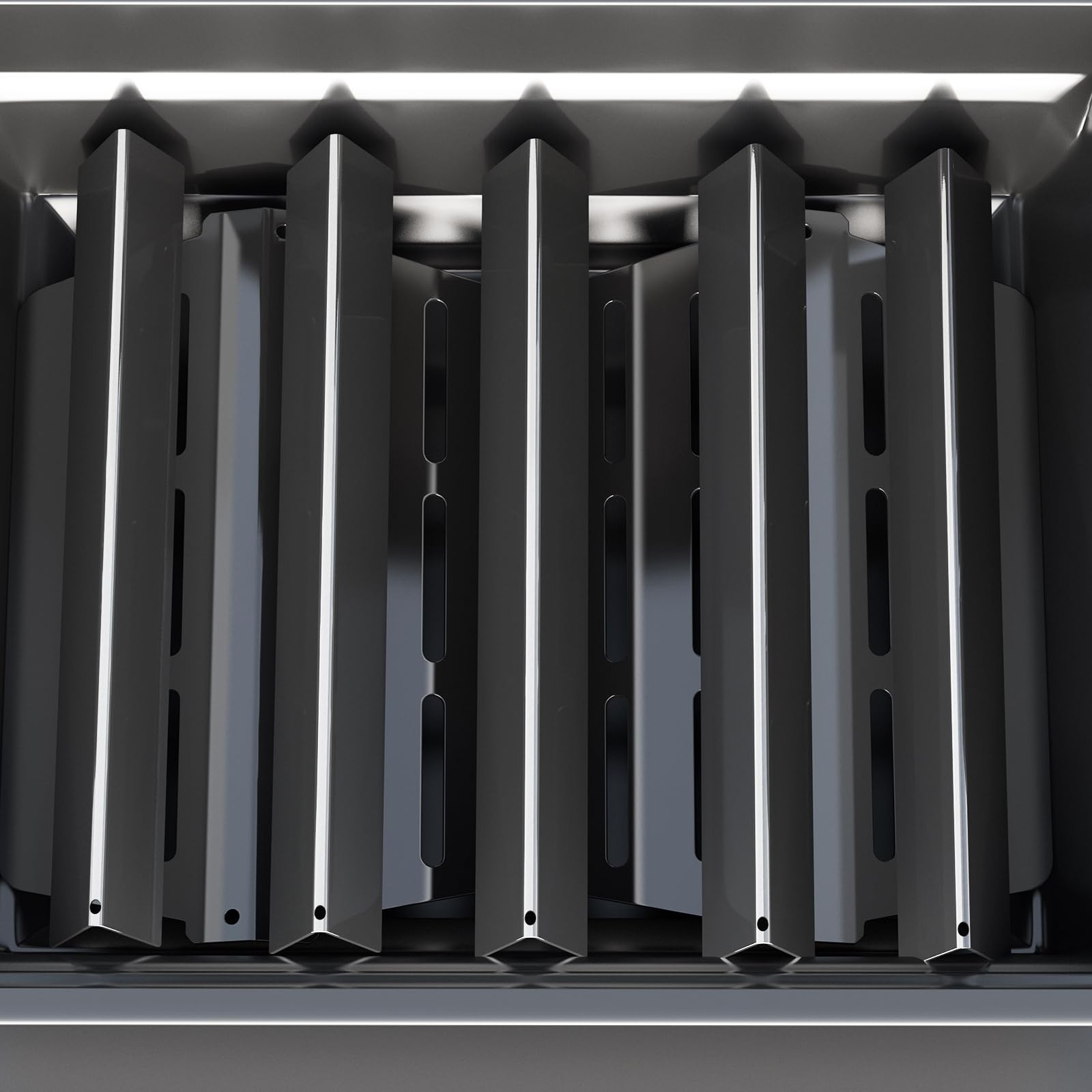 7-Pack Porcelain Steel Flavorizer Bars and Heat Deflectors for Weber 7620 7622