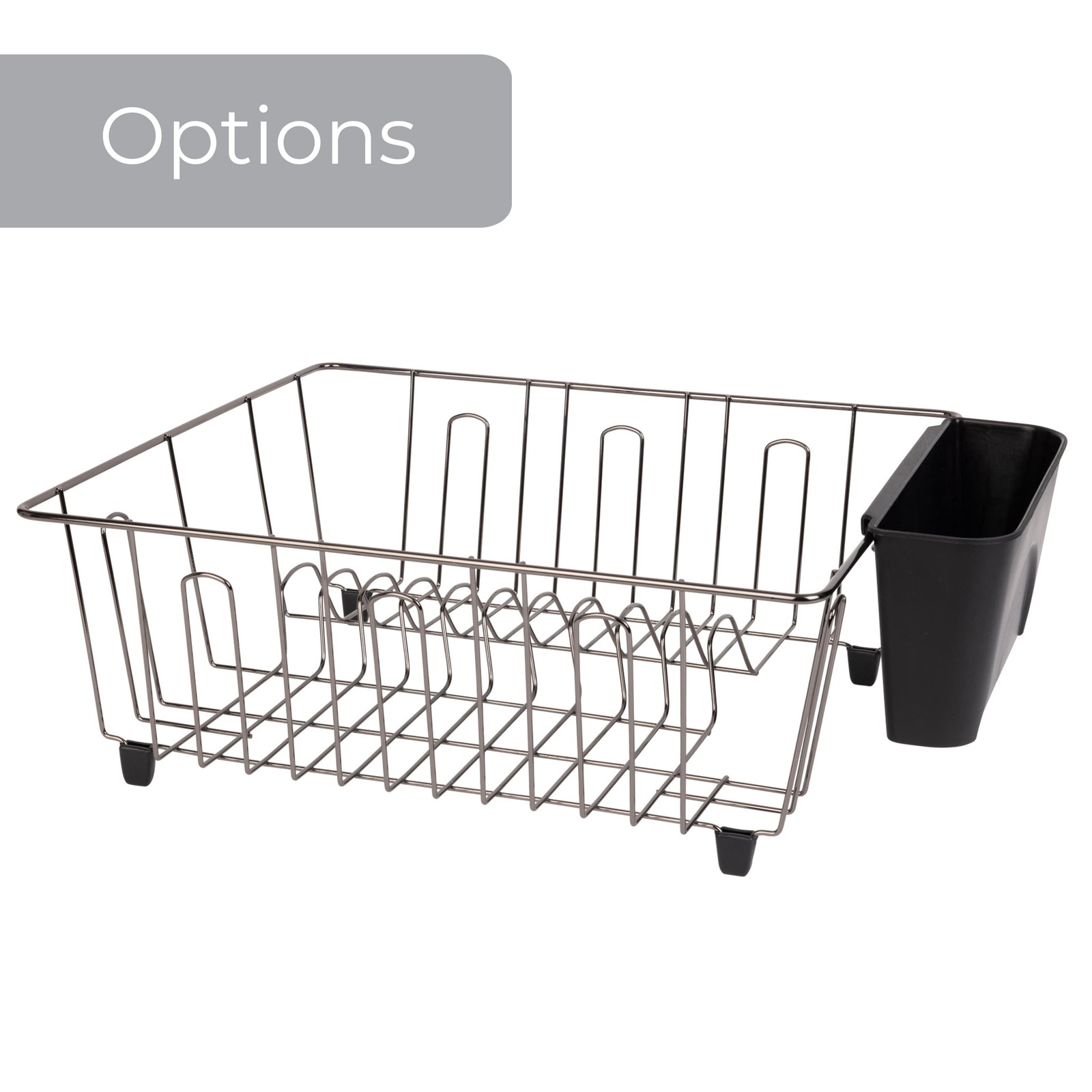 Small Dish Drainer Rack – Chrome/Black