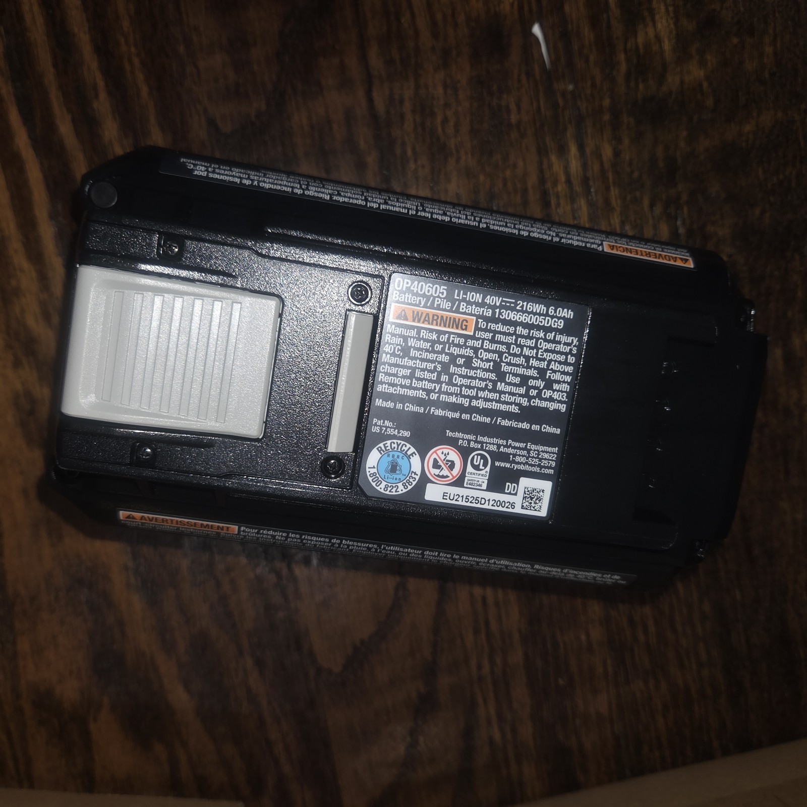RYOBI OEM 40V LITHIUM BATTERY 6AH UN3480 GENUINE BRAND NEW