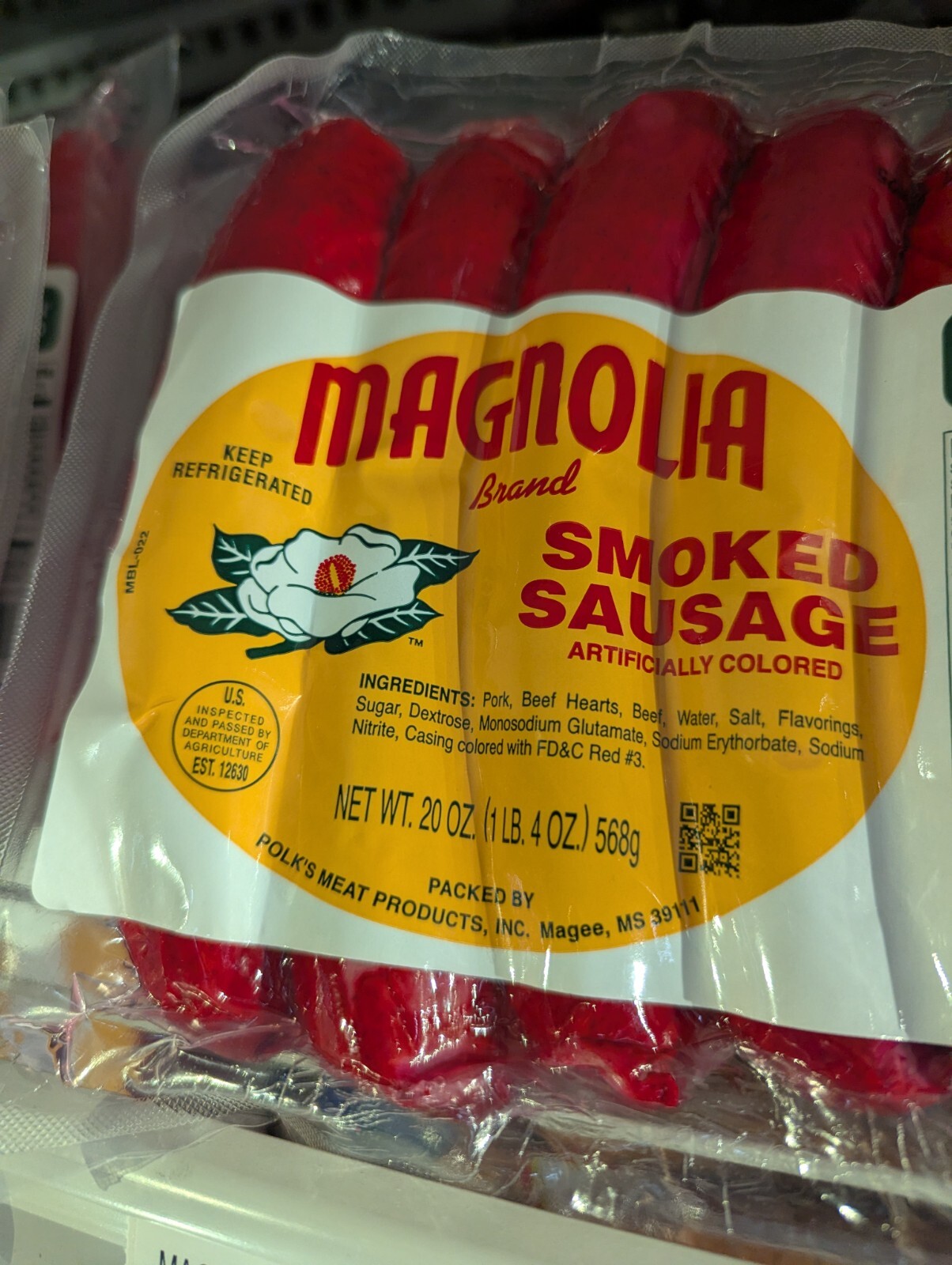 Magnolia Smoked Sausage 20 Oz (2 Pack)