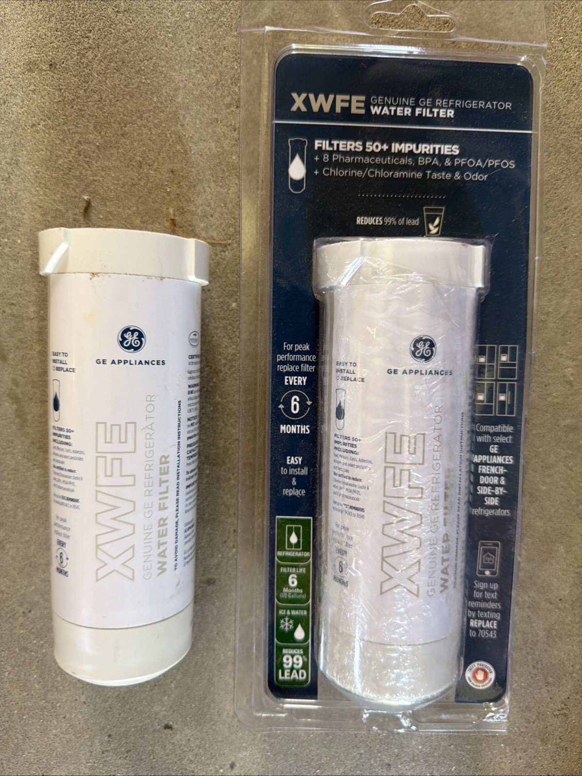 2 Pack GE Genuine XWFE Refrigerator Water Filter for GE *New*